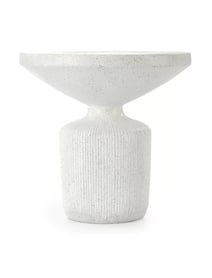 Sintro dohányzóasztal 54 cm - terrazzo / fehér stolek kawowy lastryko giza - fehér