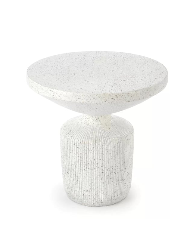 Sintro dohányzóasztal 54 cm - terrazzo / fehér stolek kawowy lastryko giza - fehér