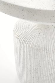 Sintro dohányzóasztal 54 cm - terrazzo / fehér stolek kawowy lastryko giza - fehér