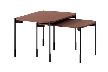 Măsuță de cafea dreptunghiulară Sonatia 60 - burgundy masă kawowy Sonatia 60 cm prostokatny pe bază de metal - burgundy