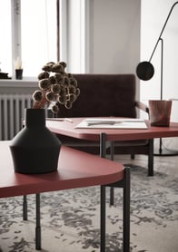 Măsuță de cafea dreptunghiulară Sonatia 60 - burgundy masă kawowy Sonatia 60 cm prostokatny pe bază de metal - burgundy