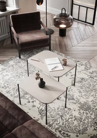 Măsuță de cafea dreptunghiulară Sonatia 60 cm - cașmir masă kawowy Sonatia 60 cm prostokatny pe bază de metal - cașmir