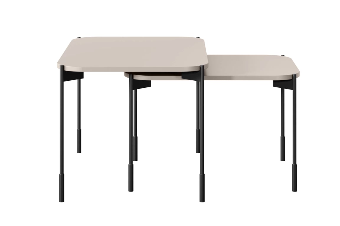 Măsuță de cafea dreptunghiulară Sonatia 60 cm - cașmir masă kawowy Sonatia 60 cm prostokatny pe bază de metal - cașmir
