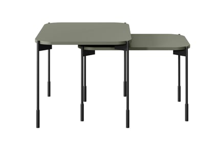 Sonatia 60 téglalap alakú dohányzóasztal - olívazöld asztal kawowy Sonatia 60 cm prostokatny fém lábakon - oliwka