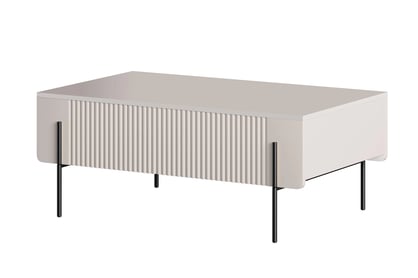 Malmi dohányzóasztal fiókokkal 100 cm - kasmír / fekete lábak asztal kawowy fiokokkal Malmi 100 cm - kasmír / fekete nozki
