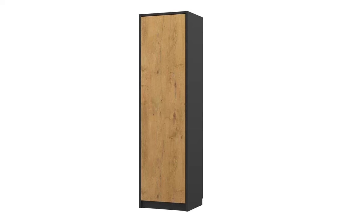 Dulap 2DP pentru canapele extensibile Genius 60 cm - negru / stejar lancelot dulap 2DP do polkotapczanow Genius 60 cm - negru / stejar lancelot