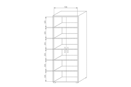 Kancelářská skříň Offi 80 cm Skříň Rozměry