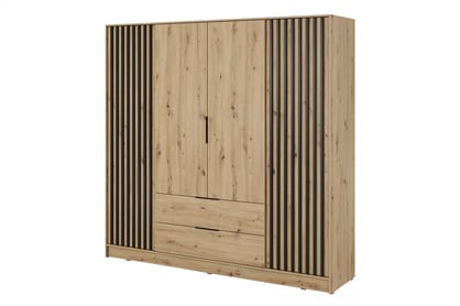 Dulap Neria 206 cm - stejar artisan / negru