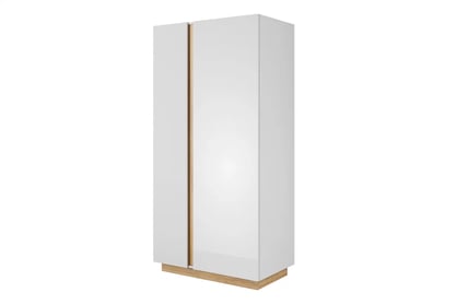 Dulap cu două uși Arcano 96 cm - alb / stejar grandson
