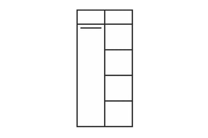 Skriňa BA -S1 - Systém Bahama Skriňa dvojdverová z drazkiem Bahama BA-S1 Wnetrze