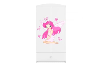 Dulap copii Bonzo 90 cm cu sertar - alb / zână dulap dziecieca Bonzo 90 cm z szuflada - bialy / wrozka