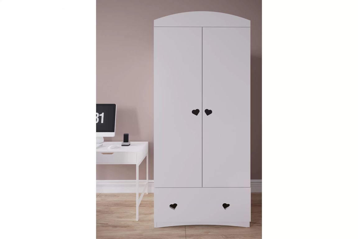 Dulap copii Pateri 90 cm - alb dulap dziecieca Pateri 90 cm - bialy