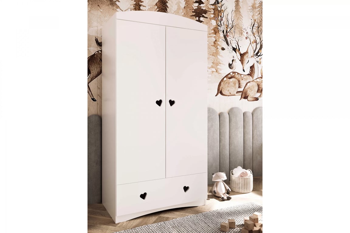 Dulap copii Pateri 90 cm - alb dulap dziecieca Pateri 90 cm - bialy