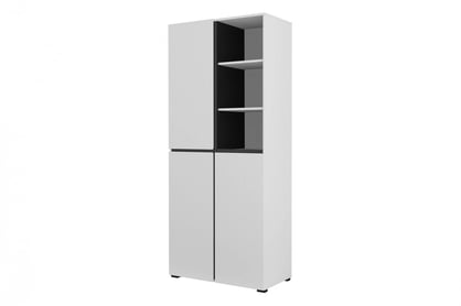 Dulap Gramon 79 cm - alb / negru