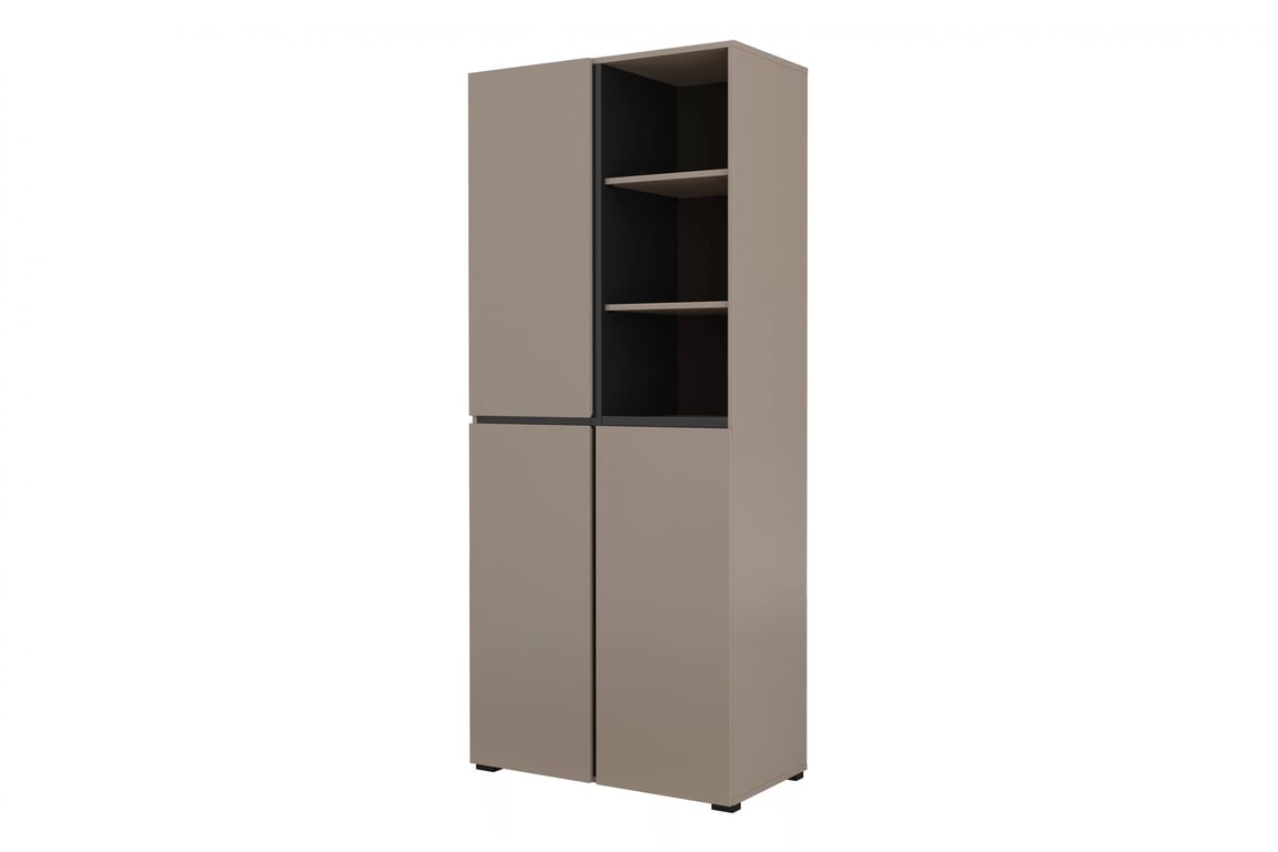 Gramon gardróbszekrény 79 cm - kasmír / fekete ruhásszekrény Gramon 79 cm - kasmír / fekete