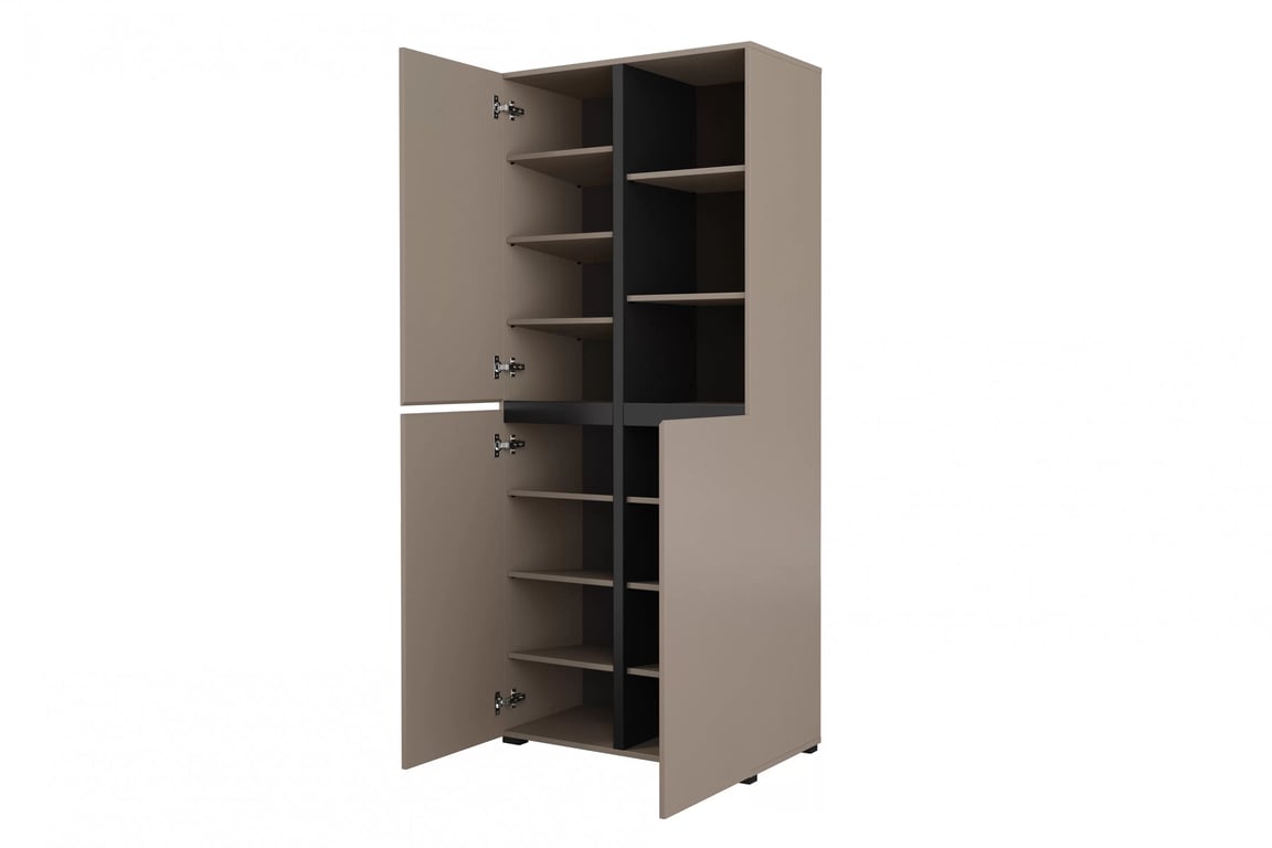 Gramon gardróbszekrény 79 cm - kasmír / fekete ruhásszekrény Gramon 79 cm - kasmír / fekete