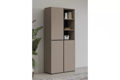 Gramon gardróbszekrény 79 cm - kasmír / fekete ruhásszekrény Gramon 79 cm - kasmír / fekete