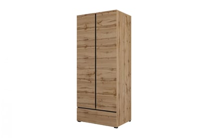 Dulap Gramon 89 cm cu sertar - dăb wotan / negru