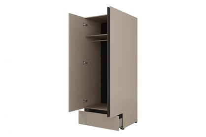 Gramon gardróbszekrény 89 cm - kasmír / fekete ruhásszekrény Gramon 89 cm z szuflada - kasmír / fekete