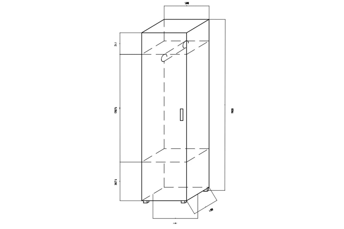 Skříň Oliwia S5 - 50 cm skříň jednodveřová Oliwia 50 cm