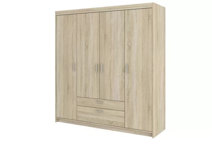 Dulap Luiza 4D2S cu sertare 176 cm - stejar sonoma