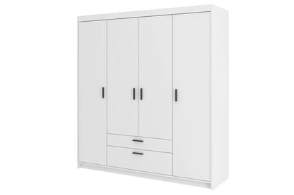 Dulap Luiza 4D2S cu sertare 176 cm - alb