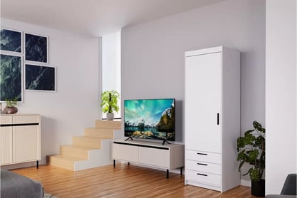 Dulap Luiza 60 cm cu sertare - alb dulap Lena 1D3S cu sertare 60 cm - bialy