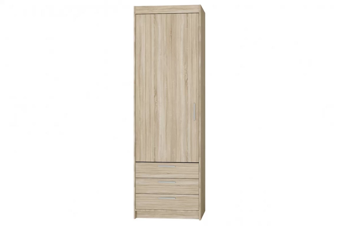 Dulap Luiza 1D3S cu sertare 60 cm - stejar sonoma dulap Lena 1D3S cu sertare 60 cm - stejar sonoma