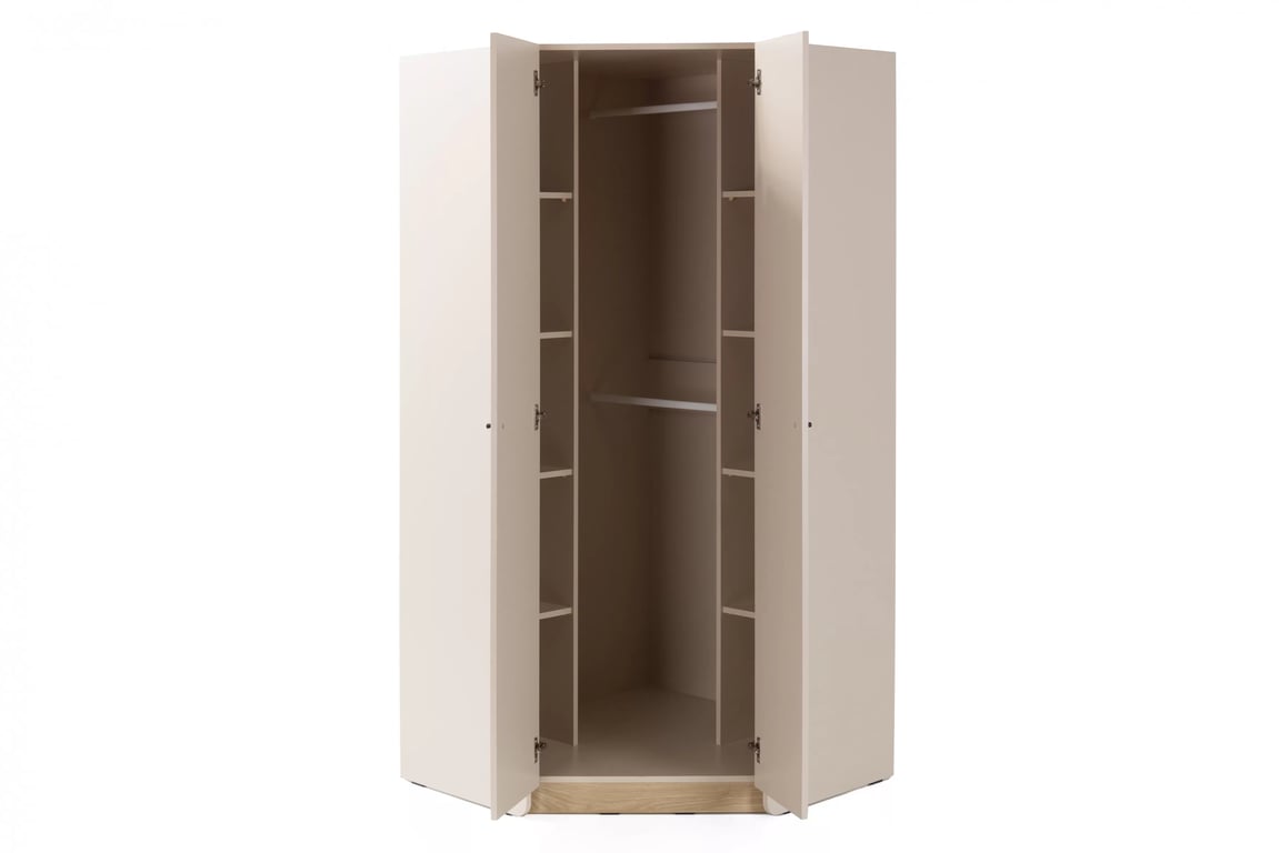 Dulap colțar Wodi 95 cm - bej nisipiu / dąb olejat dulap colț Alessio 2 - 95 cm - bej nisipiu  / stejar olejowany
