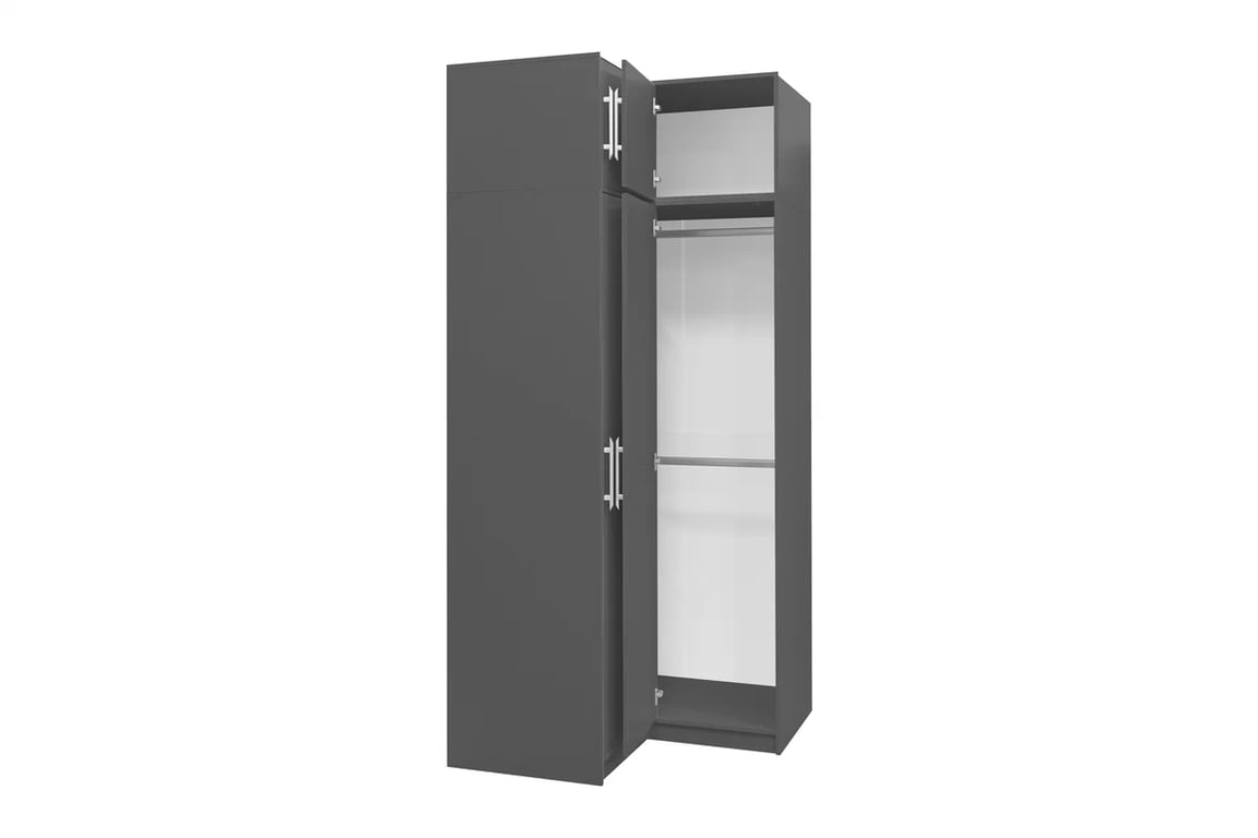 Dulap colț Bali 109 cm cu extensie - grafit dulap colț Bali z nadstawka 109 cm - grafit