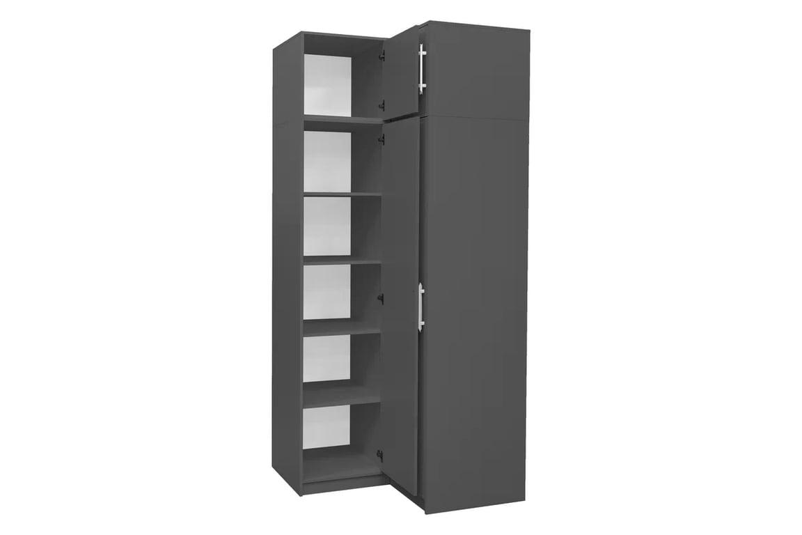 Dulap colț Bali 109 cm cu extensie - grafit dulap colț Bali z nadstawka 109 cm - grafit