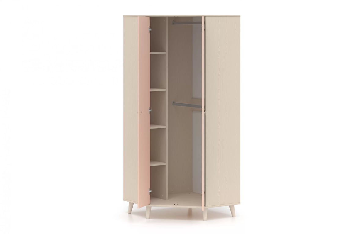 Marla sarokszekrény 80 cm - sivatagi homok / millennial pink ruhásszekrény sarok Marla 80 cm - piasek pustyni / millenial pink