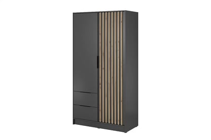 Dulap Neria 105 cm - grafit / stejar artisan
