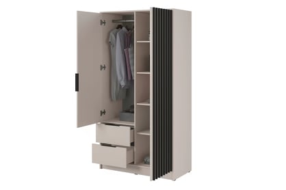 dulap Neria 105 cm - cașmir / negru dulap Neria 105 cm - cașmir / negru