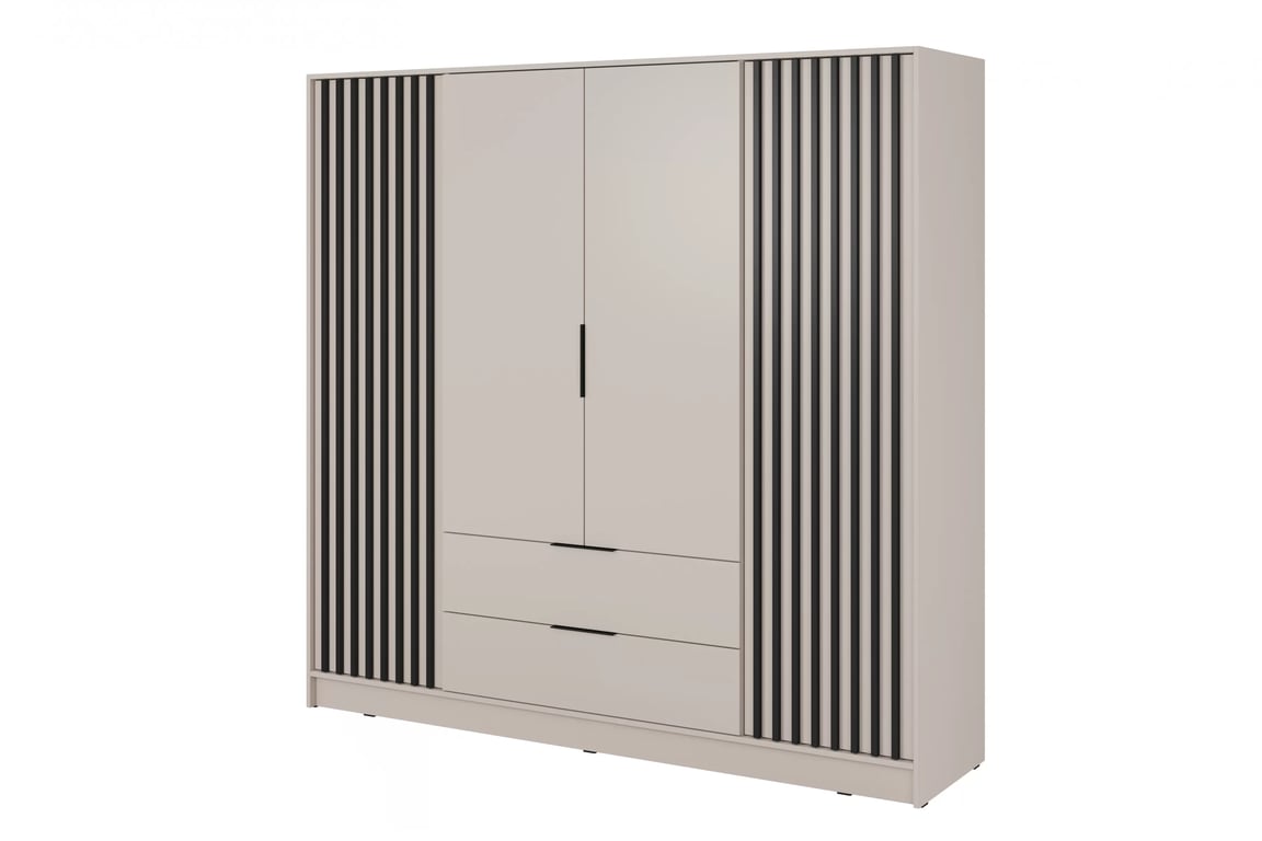 dulap Neria 206 cm - cașmir / negru dulap Neria 206 cm - cașmir / negru