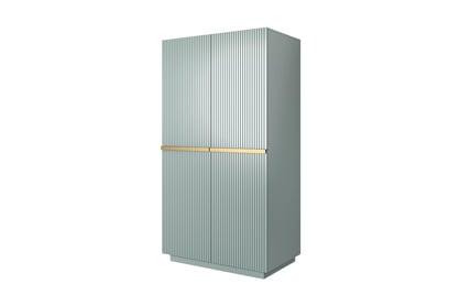 Nicole 100 cm szekrény - zsálya MDF / arany fogantyúk