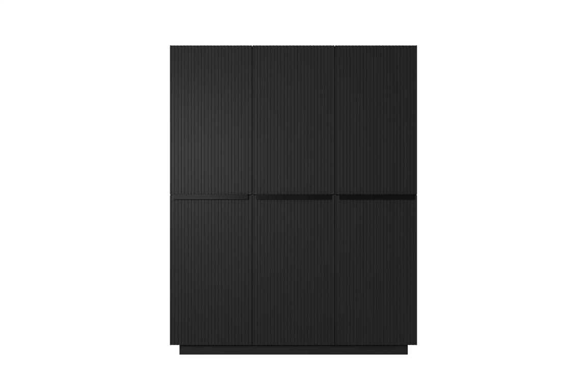 Šatníková skriňa Nicole 150 cm - čierny mat / čierne úchyty Skriňa Nicole 150 cm - Čierny mat / čierny úchyty