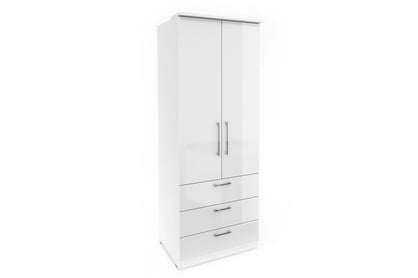 Dulap cu sertare Optima 68 - alb mat / alb luciu