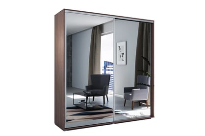 Skříň Trofi 230x215 cm s posuvnými dveřmi - čokoláda