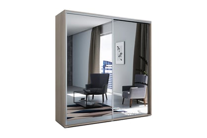 Skříň Trofi 230x215 cm s posuvnými dveřmi - dub sonoma