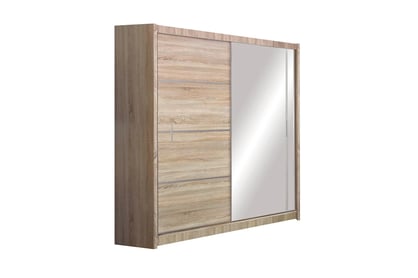 Dulap glisant Vista 180 cm cu oglindă - stejar sonoma