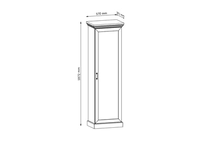 skříň Royal jednodveřová 57 cm - borovice nordycka/divoký dub skříň Royal jednodveřová 57 cm - borovice nordycka/divoký dub