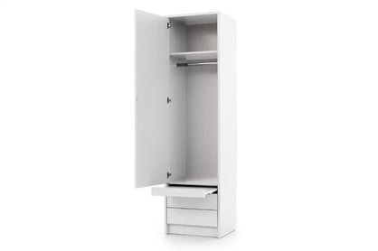 Skriňa S 60 cm ku sklápacej posteli Genius - biely mat