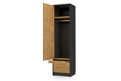 Skriňa Genius S 60 cm - čierna / dub lancelot