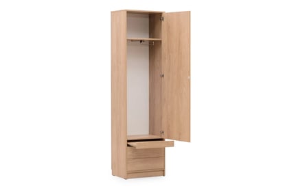 Skriňa S k vertikálnej sklápacej posteli Basic New Elegance - hikora prírodná - Koncovka Série