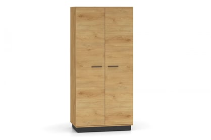 Stivio gardróbszekrény 92 cm - stílusos tölgy / fekete