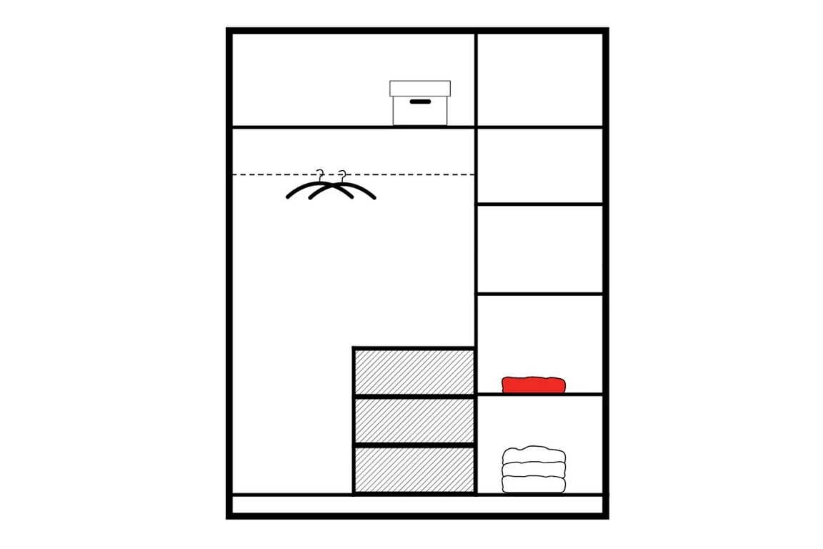 Dulap Bali 147 cm - stejar wellington Skříň se zásuvkami