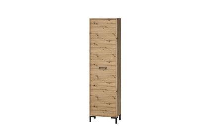 Dulap Klarso 01 cu o ușă, 55 cm - stejar artizanal / negru Skříň ubraniowa Nevio 01 