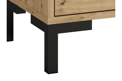 Dulap Klarso 01 cu o ușă, 55 cm - stejar artizanal / negru stylové nožky