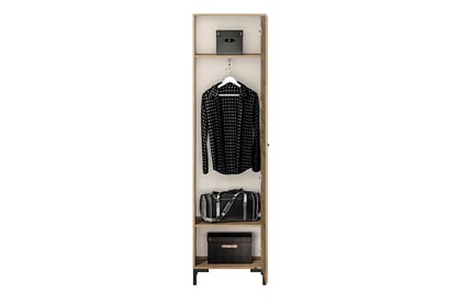 Dulap Klarso 01 cu o ușă, 55 cm - stejar artizanal / negru praktická skříň